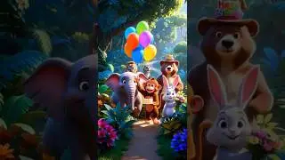 भालू का बर्थडे 😢➡️🎉 | Emotional Jungle Story | #shorts #storytelling #viral