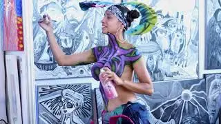 Art Week Chile 2023 (Estación Mapocho) - Myk Dyther Bodypainting