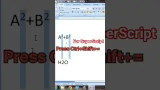 How to Do Subscript & Superscript in Word | Quick Shortcut | MS Word Tips | Word Tutorial