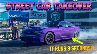 Street Car Takeover Charlotte Dig Racing: DODGE CHARGER SCAT PACK BEATS A NISSAN GTR!!!??