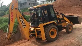 jcb 3dx digging deep pit for septic tank
