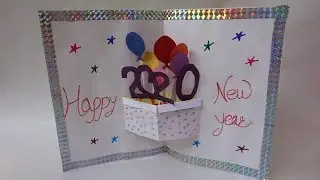 Happy New Year Card 2021  | handmade Greeting Card making easy | How to make new year card Easy 2021