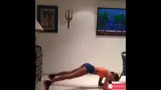Plank Jacks + Chair Kickbacks + Glute Bridges