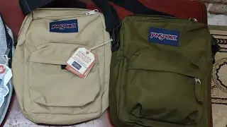 JanSport Colfax Cross Body Bag Beige/Army Green from Noon UAE