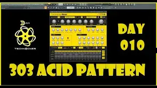 Acid melodic 303 pattern Day 10 #FlStudio21 #TransistorBass  #TB303 #roland303 #acid303 #flstudio24