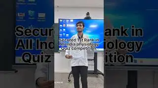 🥇 Securing 1st Rank at KGMU✨|| Physiology Quiz competition  #mbbs #quiz #shorts #neet #viral