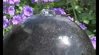 Self Contained Terrazzo Sphere Water Feature