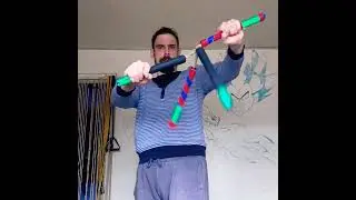 double nunchaku slow motion Air wrap #nunchakufreestyle #objectmanipulation #teamninja