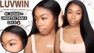 A WIG THAT LOOKS JUST LIKE YOUR NATURAL HAIR | 4C KINKY EDGES ON NATURAL STRAIGHT TEXTURE| LUVWIN