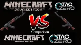 Tacz in java vs bedrock comparison | MODS | FAKE GUNS | MINECRAFT | Timeless And Classic:Zero |