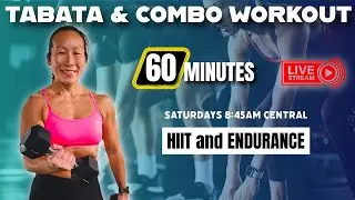 60 MIN: ALL STANDING, LOW IMPACT TABATAS to COMPOUND+EMOMs- LIVE WORKOUT 234