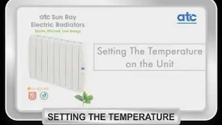 ATC Sun Ray Plus Radiator: Setting the Temperature & Operation Modes