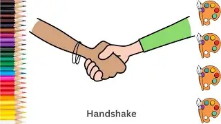 Handshake - Sketch Art and Paint | Step by step tutorial | Pencil to Palette