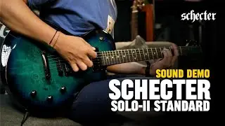 Schecter Solo-II Standard in Ocean Blue Burst Burl