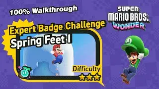 Spring Feet 1 - 100% All Wonder Seeds, Flower Coins & Flag Super Mario Bros Wonder