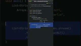 Remove Nulls from a Java List with Streams 🧹 #java #javatips #codingbytes #shorts