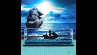 Cruise Ship Fluid Drift Bottle, Unsinkable Boat Decor#amazon#foryou #fyp