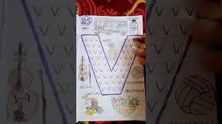 Thinks that start with V#trace the alphabet V🚐 #phonicsforkids #educationalvedios  # worksheets