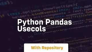 python pandas usecols