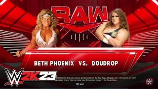 WWE 2K23 - Beth Phoenix vs. Dodrop at Raw/ Gameplay 🎮