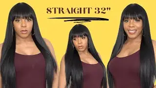 The Wig Human Hair Blend Wig - HH STRAIGHT 32 --/WIGTYPES.COM