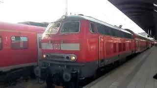 Ulmer 218 409 (Motor: 12 V 956 TB 11) - Motorstart in Ulm Hauptbahnhof (2)