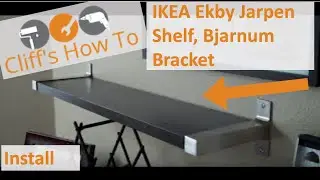 Ikea Ekby Jarpen Shelf, Bjarnum Bracket Install