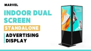 Indoor Dual Screen Floor Standing Advertising Display