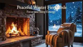 Cozy Fireplace and Gentle Piano for Winter Nights
