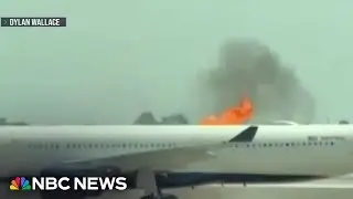 Delta plane evacuated after engine fire