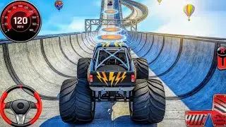 CRAZY Mega Ramp Monster Truck Jump 🚗💥 | Unreal Stunts!MOST EPIC Monster Truck Stunt EVER 😱 