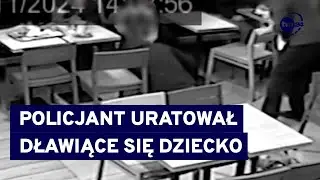 Kilkumiesięczne dziecko zadławiło się w restauracji. Życie uratował mu policjant @tvn24