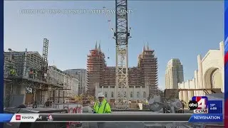 Salt Lake City Temple renovation update: north tower crane removed