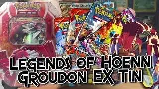 Opening a Groudon EX Tin Pokemon TCG