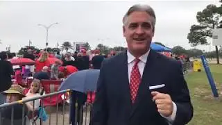 WATCH | President Trump's supporters gather early for rally outside Lake Charles auditorium