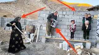 Construction Continues: Building the Kitchen, Bathroom, and Toilet Walls 🏗️🛁