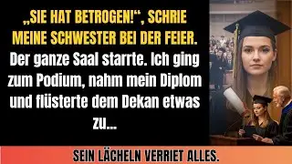 Beim Abschluss schrie meine Schwester; &bdquo;Sie hat betrogen!&ldquo; &ndash; Alle erstarrten, als ich zum...