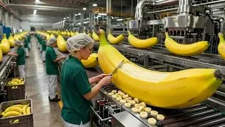 Inside A Modern Factory Producing Candied Bananas With Honey: (The Entire Process)
