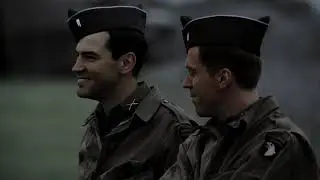 Band of Brothers 2001 Part1 Currahee 1080p Lt.Winter and Lt.Nixon chat before the jump
