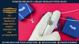 Pure Silver Aum Locket With Chain | 92.5% Silver Jewellery | TaaroSe by Osasbazaar #pendants #aum