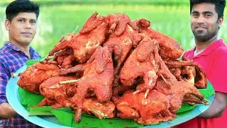 WATERMELON BUCKET CHICKEN | Chicken Cooked inside The Watermelon | Village Style Cooking