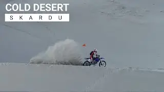 Enjoying Dirt Bike Ride in Sand Dunes - Cold Desert Skardu Pakistan