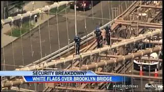 Mystery Deepens Around White Flags Flying on Brooklyn Bridge   ABC News