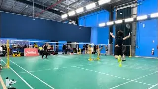 Men's singles C grade - William Tia vs Jonathan Nico Tandy Sudiyanto