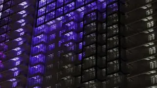Building Led Light Show Stock Video