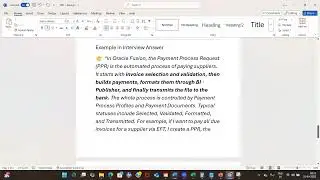 Oracle ERP Trainings -AP-Interview question- what are Status of PPR's