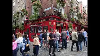Irland med DUBLIN och Temple Bar Street samt Wicklow Mountains. (Eng,Fin++ Subtitles)