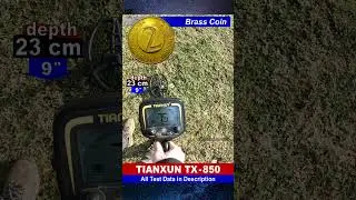 Tianxun tx 850 😊🔊👍Test with Brass Coin #metaldetectors #tianxun #shortsvideo @detectorsound