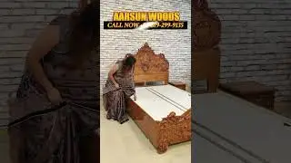 Beautiful Wooden Bed Design #bed #beddesign #woodenfurniture #handmade #aarsun #reels #aarsunwoods