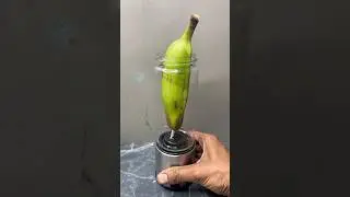 Raw Banana in Mini Blender 🤯🍌#shortsfeed #ytshorts #banana